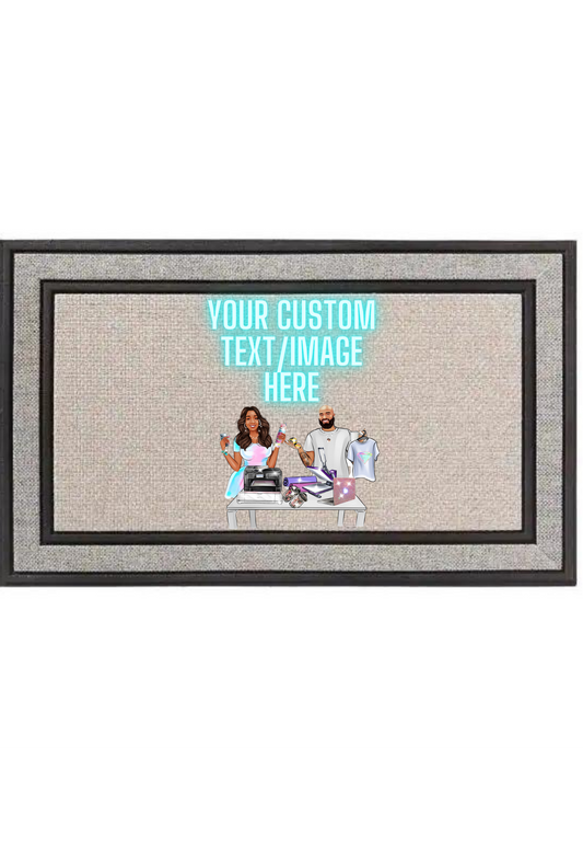 Stylewell 18 x 30” Heavy Duty Rubber Backed Doormat - Customizable with Image and Text